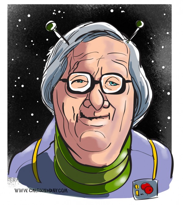 ray-bradbury-caricature-sci-fi-cad