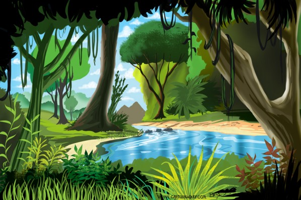 clipart jungle scene - photo #14