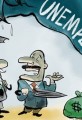 Unemployment Monster Cloudy Economy