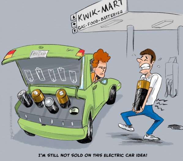 Electric Car Concerns Cartoon Batteries Cartoon electric-car-concerns-cartoon-batteries-cartoon