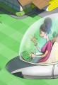 Retro Family-Home of the Future Cartoon