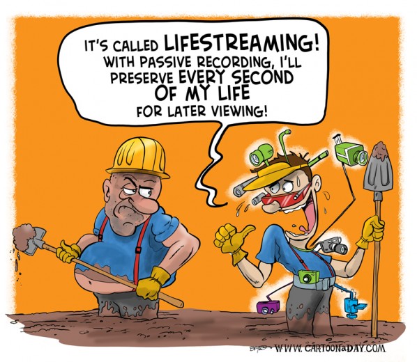 Lifestreaming Technology Cartoon