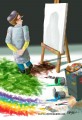 Cartoon Painter's Artist's Block Rainbow