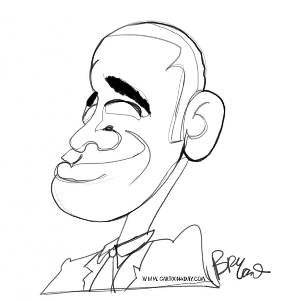 obama-caricature-single-line-obama