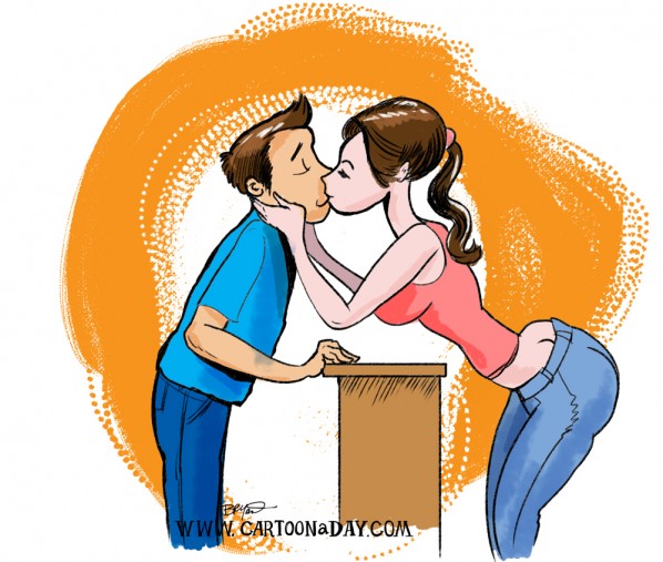 Love's First Kiss Cartoon ❤ Cartoon « Cartoon A Day
