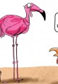 Thanksgiving 2012 Cartoon Turkey Flamingo