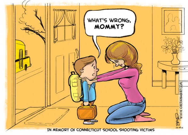 Connecticut School Shooting Cartoon