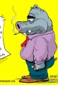 New Year's Resolution Cartoon Hippo