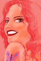 Sexy Red Woman Pencil Sketch