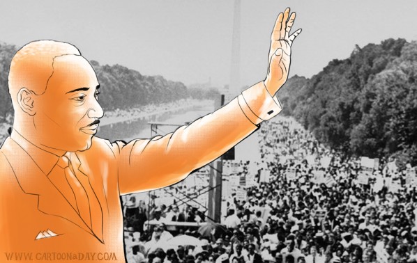 Dr Martin Luther King Day Cartoon Illustration