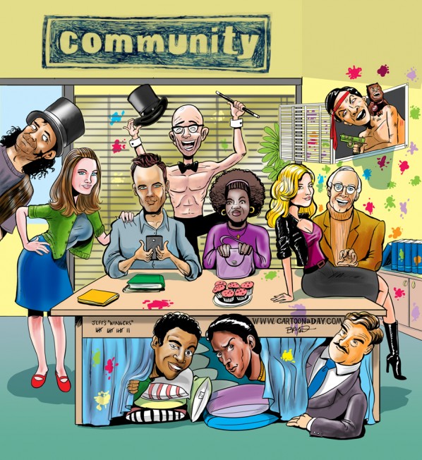 Cartoon Cast of TVs Community