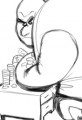 Cartoon Corporate Greed Money Hoarder