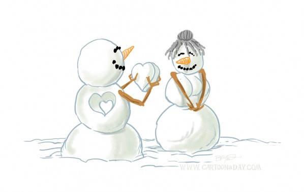 valentines-day-cartoon-snowman-love