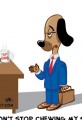 Late for Work Dog Cartoon Office