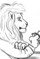 Cartoon Lions on Coffee Break