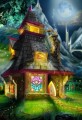 Fantasy illustration-Merlin's Cabin in Woods