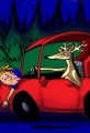 Roles Reversed-Deer Human Crossing