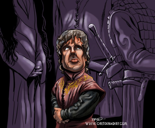 Caricature of Peter Dinklage as Tyrion Lannister