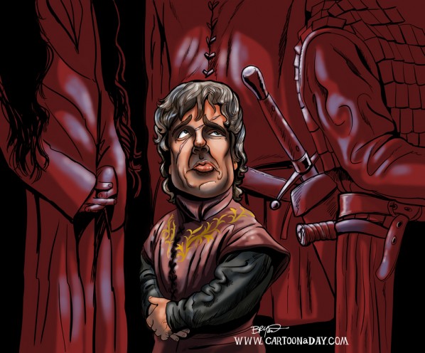 Caricature of Peter Dinklage as Tyrion Lannister