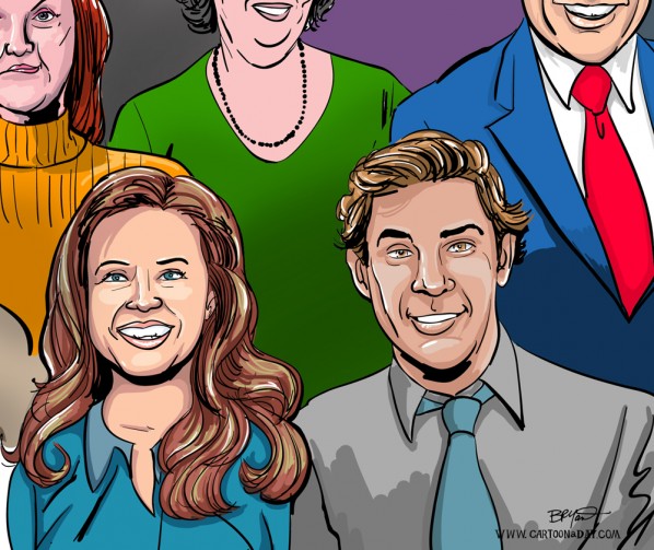 the-office-jim-pam-caricature