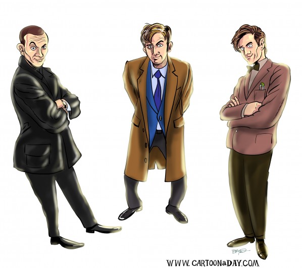 50 Years of Doctor Who Caricature