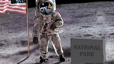 National Park on the Moon Cartoon