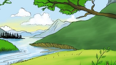 landscape painting Tagged Cartoons