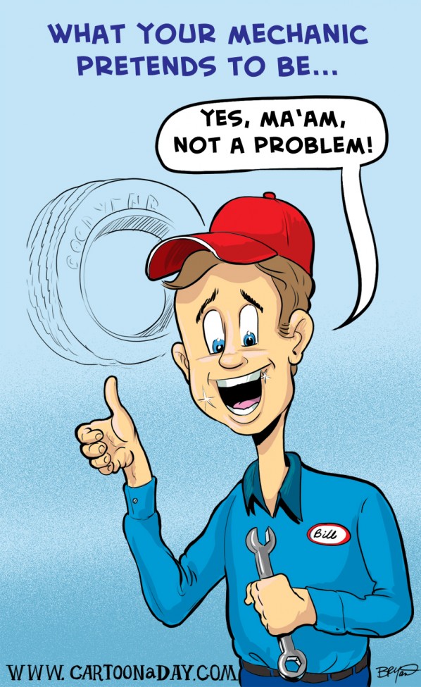 Funny Mechanic Cartoon Good and Evil ❤ Cartoon « Cartoon A Day