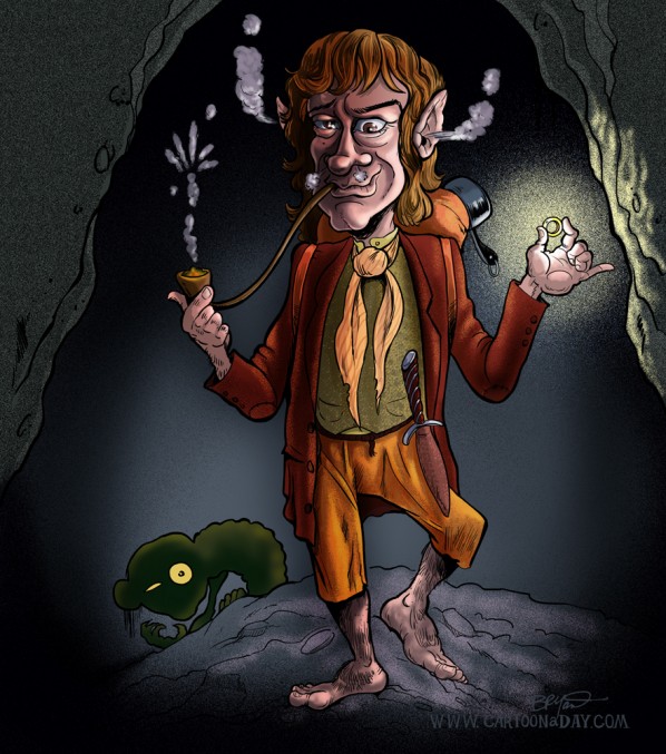 Martin Freeman as Bilbo Baggins Caricature