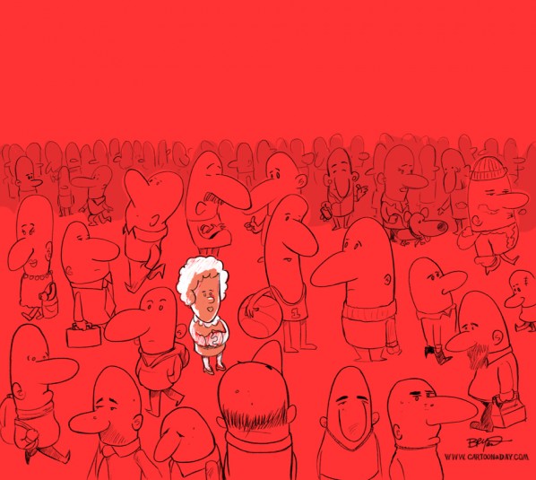 big-nose-crowd-cartoon-red