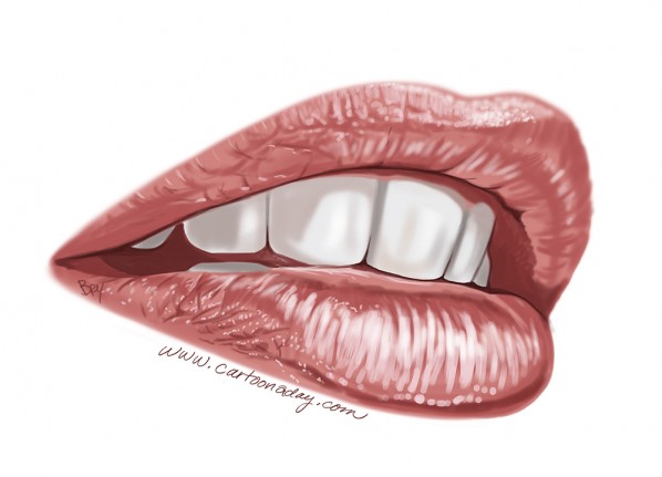 Sexy Lips illustrated on White
