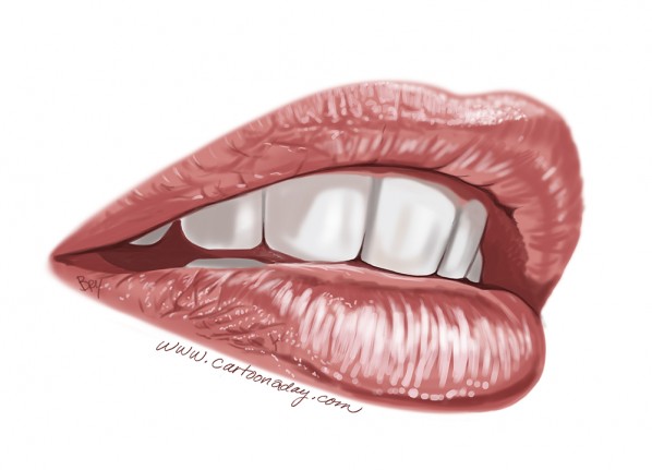 Sexy Lips illustrated on White