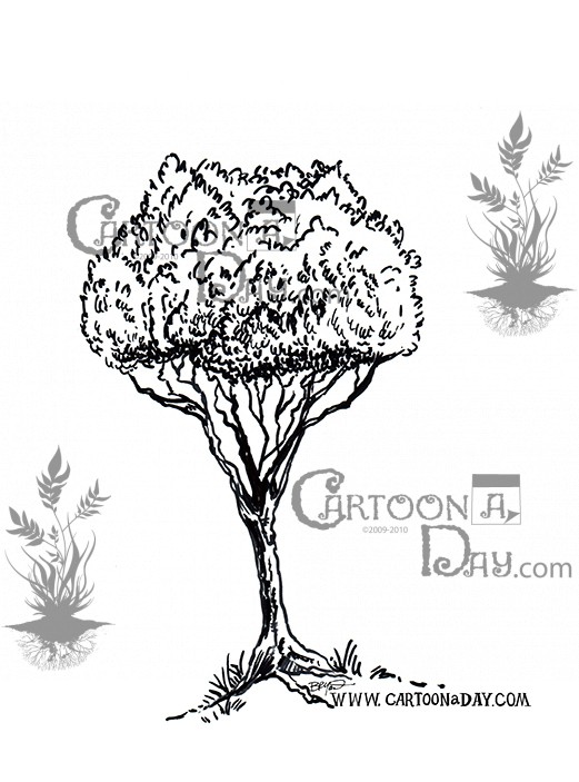 bush-tree-variation-ink-black