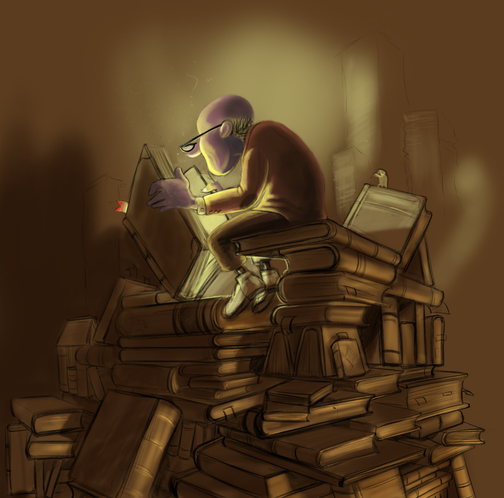 reading-stack-books-sketch-brown