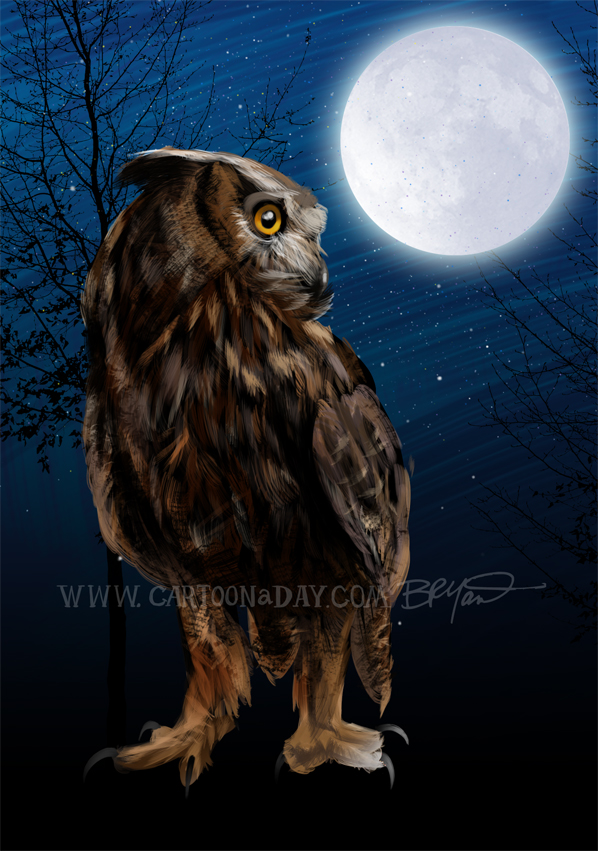 horned-owl-painting-598
