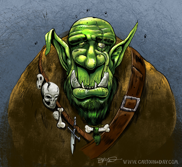 Warcraft Orc Painting Cartoon ❤ Cartoon « Cartoon A Day
