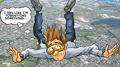 Skydiving Without a Parachute Cartoon