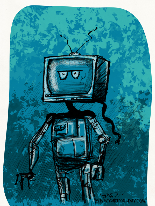 Tweet this Cartoon! dirty-tv-robot-cartoon-598. 