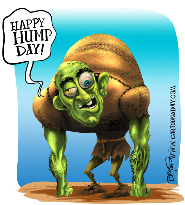 Happy Hump Day Hunchback Cartoon Cartoon