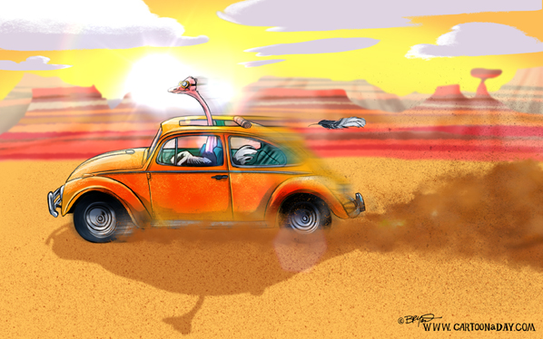 Cartoon-Ostrich-volkswagen-bug-australia-598