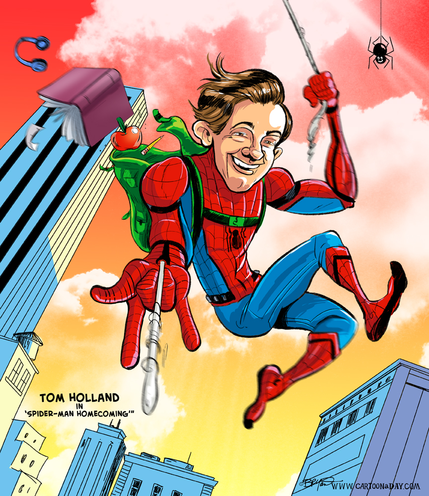 spiderman-homecoming-tom-holland-caricature-865