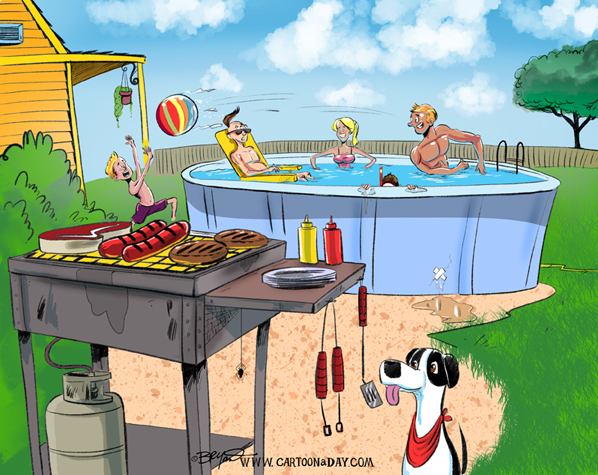 summer-bbq-pool-cartoon-598
