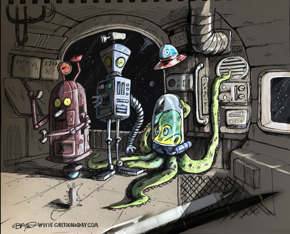 Alien-spaceship-cartoon-sketchbook-598