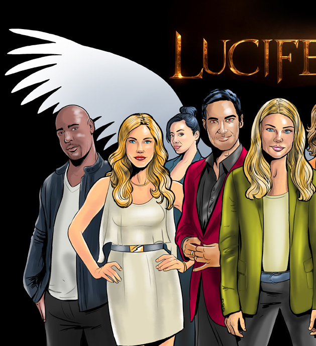 Lucifer-cast-caricature-left