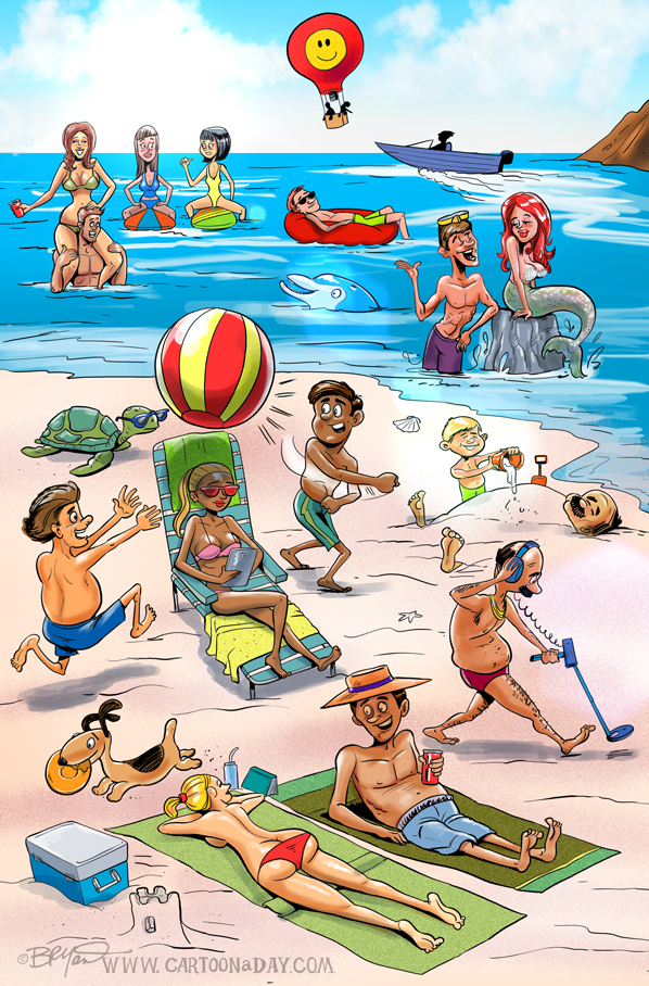 Summer-cartoon-Beach-fun-598