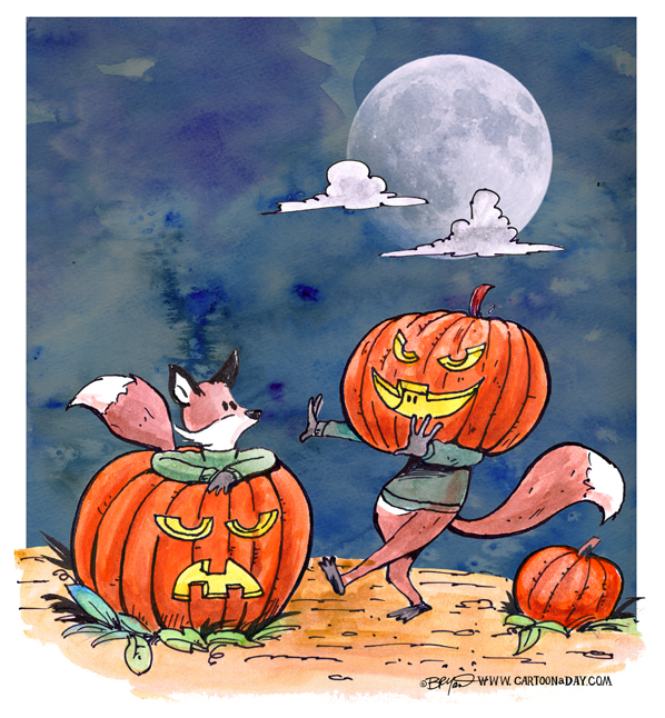 Foxes-and-jackolanterns-halloween-598