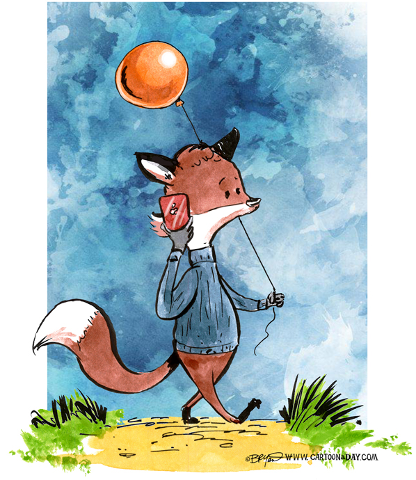 fox-on-cellphone-balloon-598