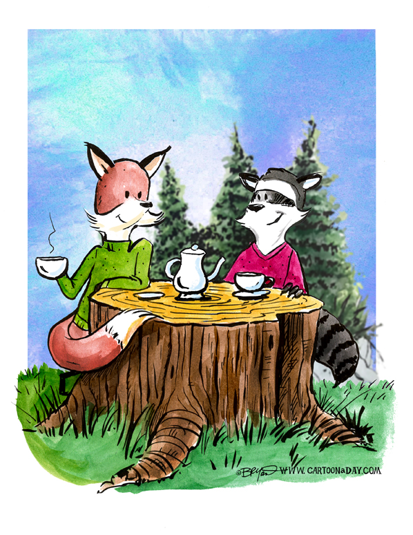 tea-for-two-fox-raccoon-598