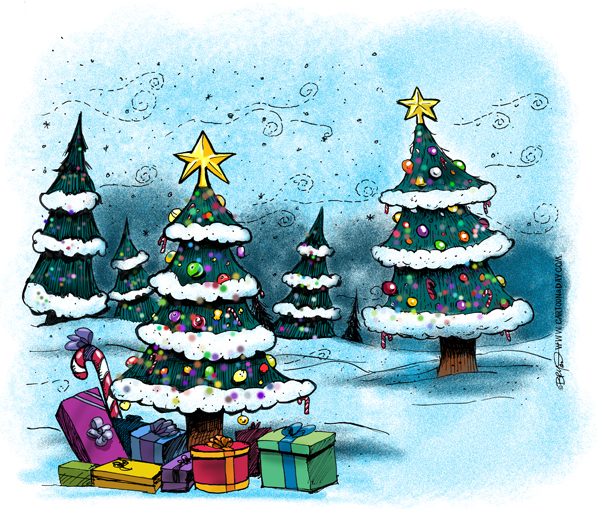 christmas-tree-forest-cartoon-598