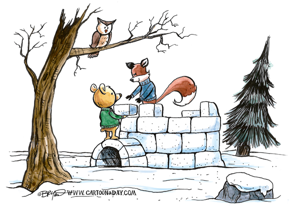 fox-bear-winter-igloo-598